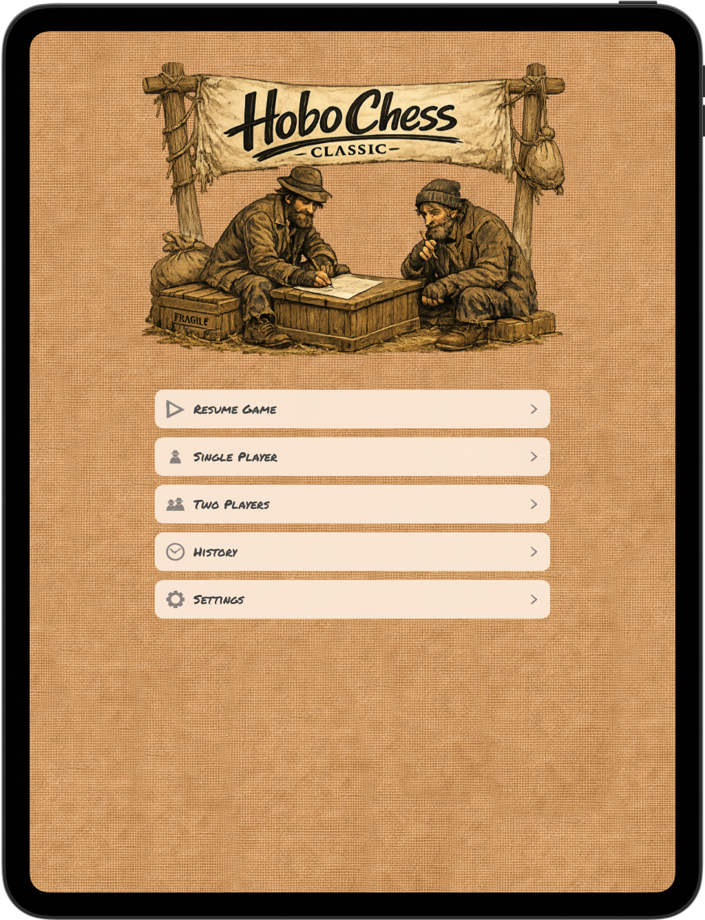 Hobo Chess Classic on iPad